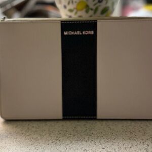 Michael Kors Black and Cream Clutch